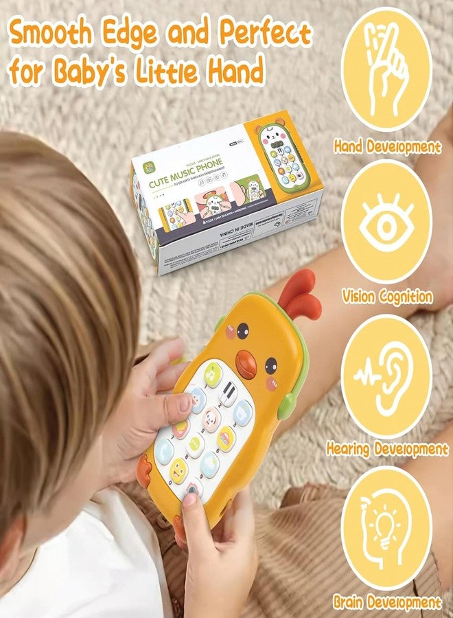 Kidology Cute Sleep Phone Maze Sensory Montessori Toy Musical Sounds for Babies 12-18 Months, Cell Phone with Lights, Numbers & Various Music Sounds (Yellow) - Image 3